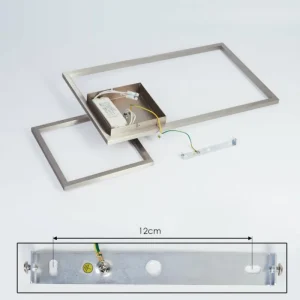 hofstein Plafonnier Doyon LED Nickel mat, 1 lumière* Lampes Modernes