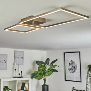 hofstein Plafonnier Doyon LED Nickel mat, 1 lumière* Lampes Modernes