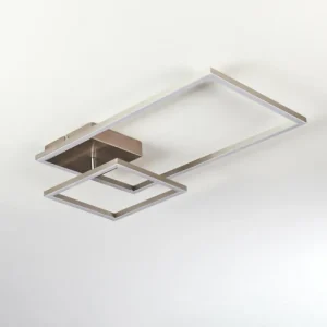 hofstein Plafonnier Doyon LED Nickel mat, 1 lumière* Lampes Modernes