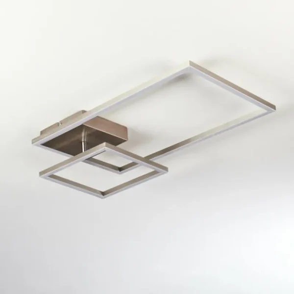 hofstein Plafonnier Doyon LED Nickel mat, 1 lumière* Lampes Modernes