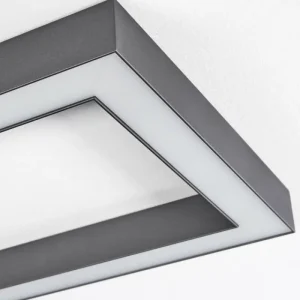 hofstein Plafonnier Dubuisson LED Anthracite, 1 lumière, Télécommandes* Lampes Modernes