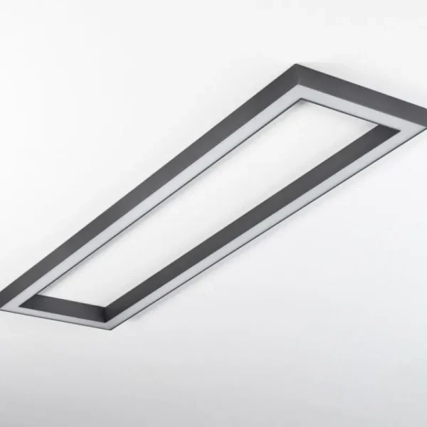 hofstein Plafonnier Dubuisson LED Anthracite, 1 lumière, Télécommandes* Lampes Modernes