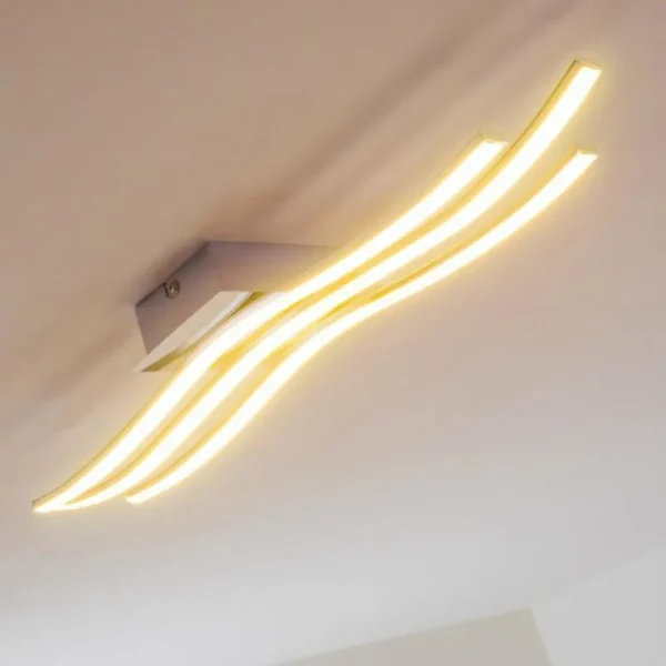 hofstein Plafonnier Eglo Roncade LED Chrome, 3 lumières* Lampes Modernes