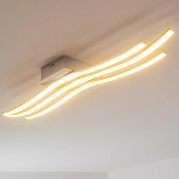 hofstein Plafonnier Eglo Roncade LED Chrome, 3 lumières* Lampes Modernes