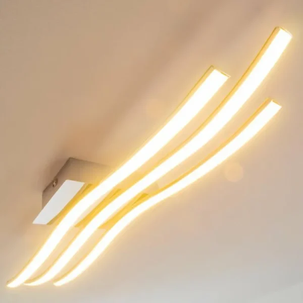 hofstein Plafonnier Eglo Roncade LED Chrome, 3 lumières* Lampes Modernes