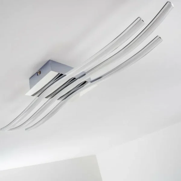 hofstein Plafonnier Eglo Roncade LED Chrome, 3 lumières* Lampes Modernes