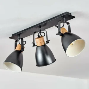 hofstein Plafonnier Elm Anthracite, Bois clair, 3 lumières* Lampes Modernes