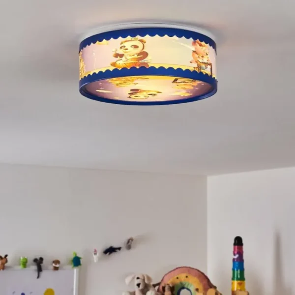 hofstein Plafonnier Erie Bleu, Multicolore, 2 lumières* Lampes Modernes