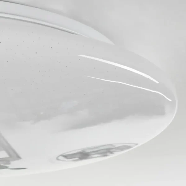 hofstein Plafonnier Esgos LED Blanc, 1 lumière, Télécommandes* Lampes Modernes