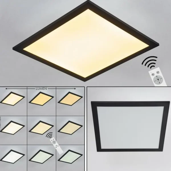 hofstein Plafonnier Essaouira LED Noir, 1 lumière, Télécommandes* Lampes Modernes