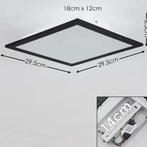 hofstein Plafonnier Essaouira LED Noir, 1 lumière, Télécommandes* Lampes Modernes