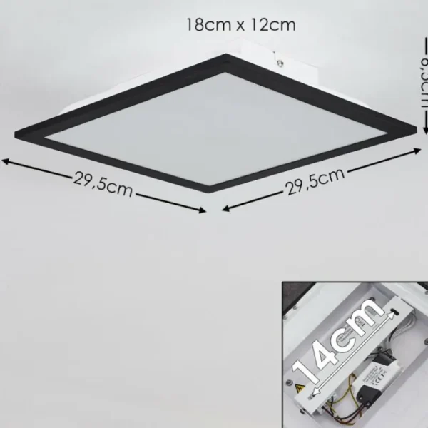 hofstein Plafonnier Essaouira LED Noir, 1 lumière, Télécommandes* Lampes Modernes
