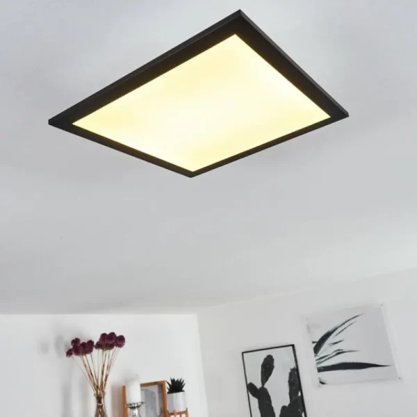 hofstein Plafonnier Essaouira LED Noir, 1 lumière, Télécommandes* Lampes Modernes