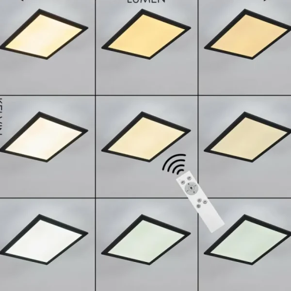 hofstein Plafonnier Essaouira LED Noir, 1 lumière, Télécommandes* Lampes Modernes