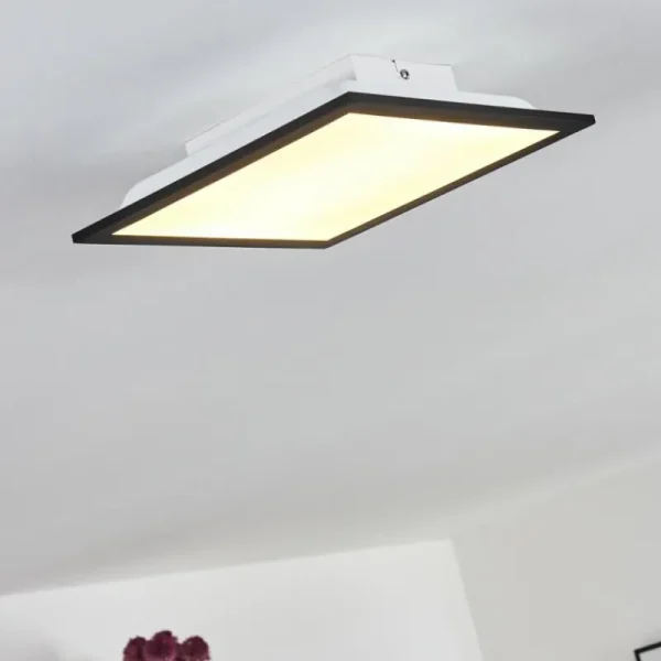 hofstein Plafonnier Essaouira LED Noir, 1 lumière, Télécommandes* Lampes Modernes