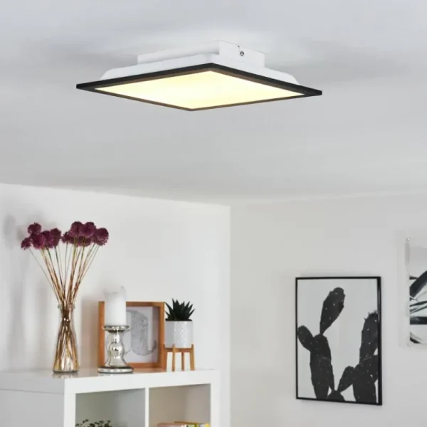 hofstein Plafonnier Essaouira LED Noir, 1 lumière, Télécommandes* Lampes Modernes