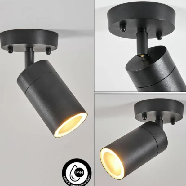 hofstein plafonnier extérieur Bessiebelle Noir, Blanc, 1 lumière* Lampes Modernes