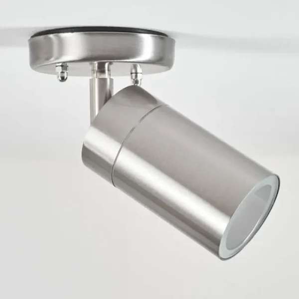 hofstein plafonnier extérieur Bessiebelle Acier inoxydable, Blanc, 1 lumière* Lampes Modernes