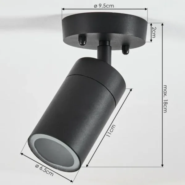 hofstein plafonnier extérieur Bessiebelle Noir, Blanc, 1 lumière* Lampes Modernes