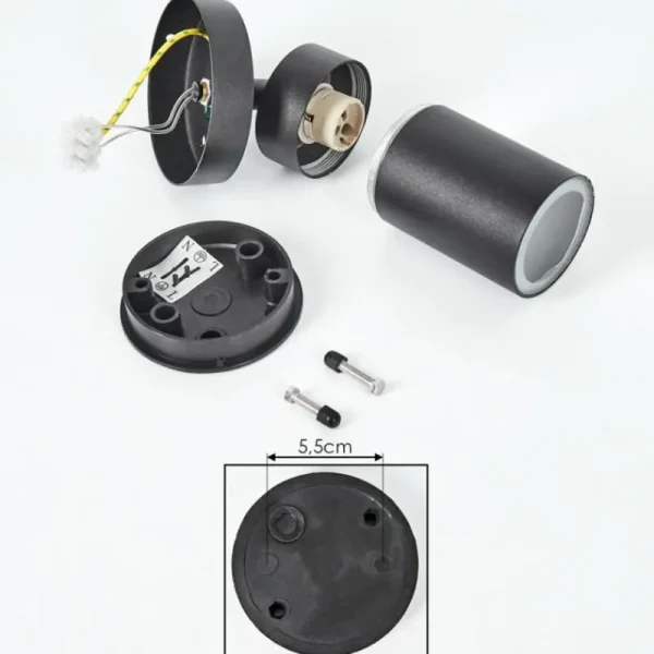 hofstein plafonnier extérieur Bessiebelle Noir, Blanc, 1 lumière* Lampes Modernes