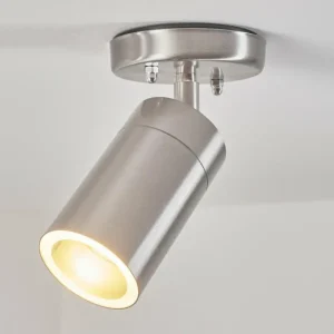 hofstein plafonnier extérieur Bessiebelle Acier inoxydable, Blanc, 1 lumière* Lampes Modernes
