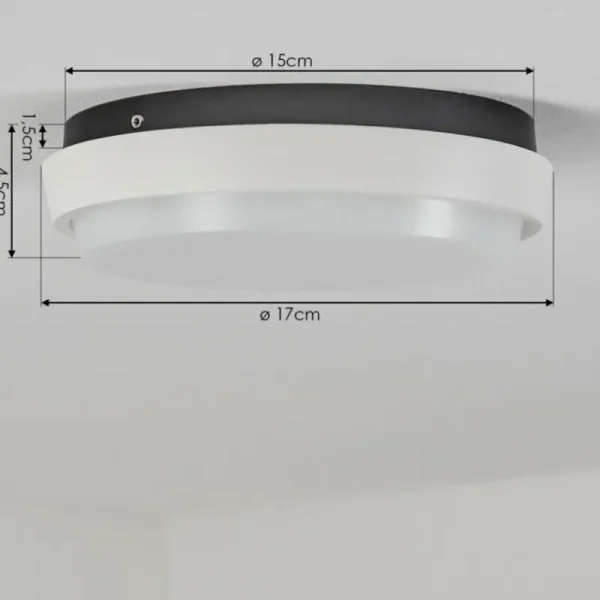 hofstein plafonnier extérieur Centinela LED Anthracite, Blanc, 1 lumière* Lampes Modernes