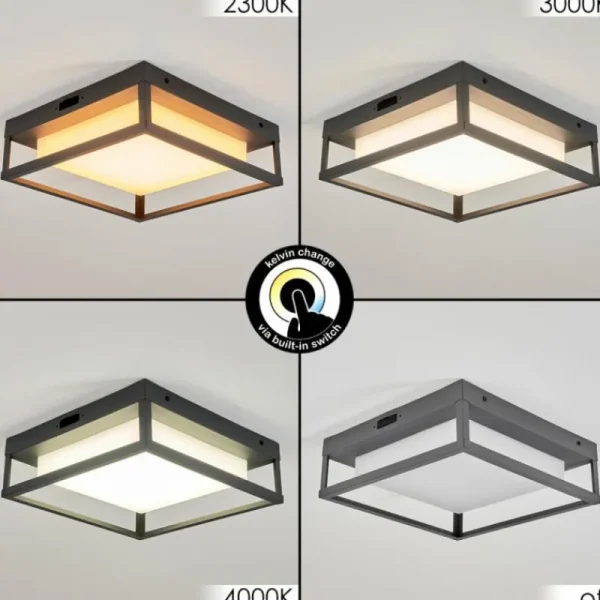 hofstein plafonnier extérieur Nonza LED Anthracite, 1 lumière* Lampes Modernes