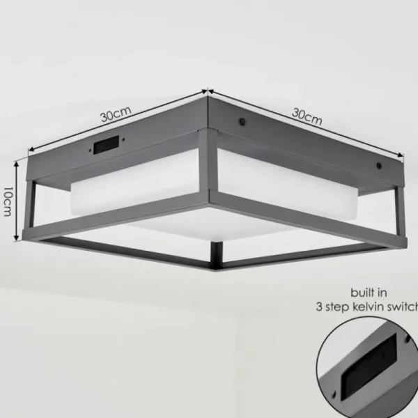 hofstein plafonnier extérieur Nonza LED Anthracite, 1 lumière* Lampes Modernes