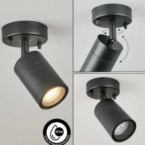 hofstein plafonnier extérieur Corneda Noir, 1 lumière* Lampes En Verre