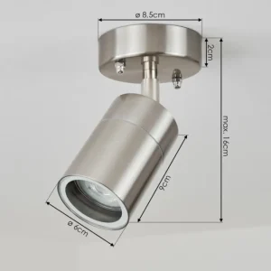 hofstein plafonnier extérieur Corneda Acier inoxydable, 1 lumière* Lampes En Verre