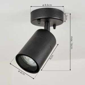 hofstein plafonnier extérieur Corneda Noir, 1 lumière* Lampes En Verre