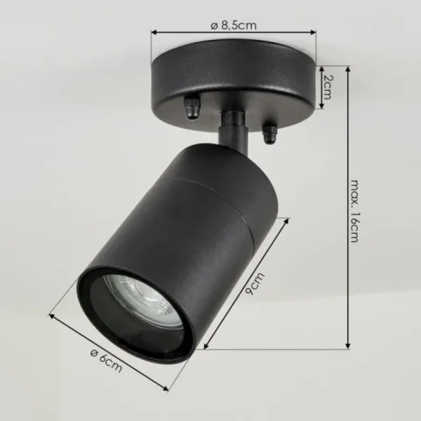 hofstein plafonnier extérieur Corneda Noir, 1 lumière* Lampes En Verre
