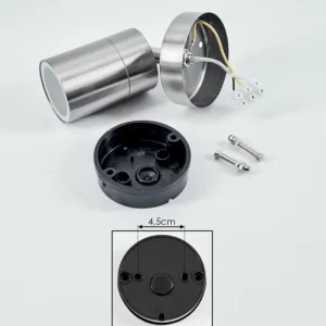 hofstein plafonnier extérieur Corneda Acier inoxydable, 1 lumière* Lampes En Verre