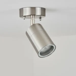 hofstein plafonnier extérieur Corneda Acier inoxydable, 1 lumière* Lampes En Verre