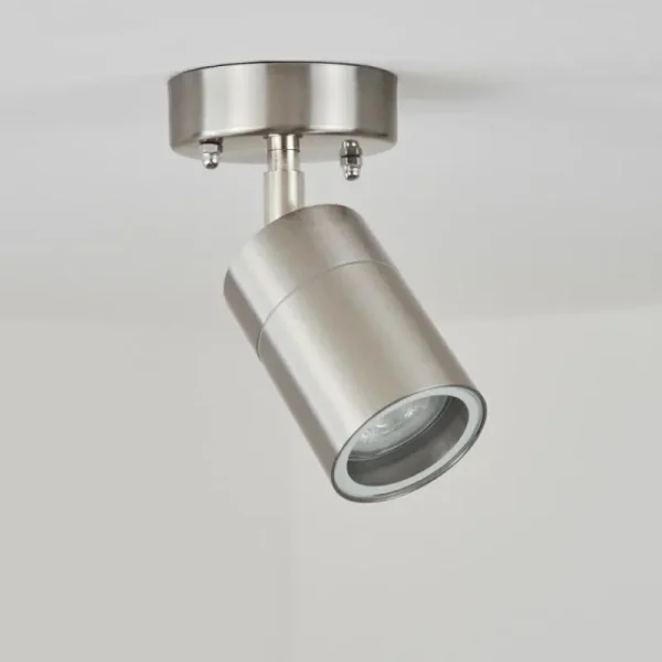 hofstein plafonnier extérieur Corneda Acier inoxydable, 1 lumière* Lampes En Verre
