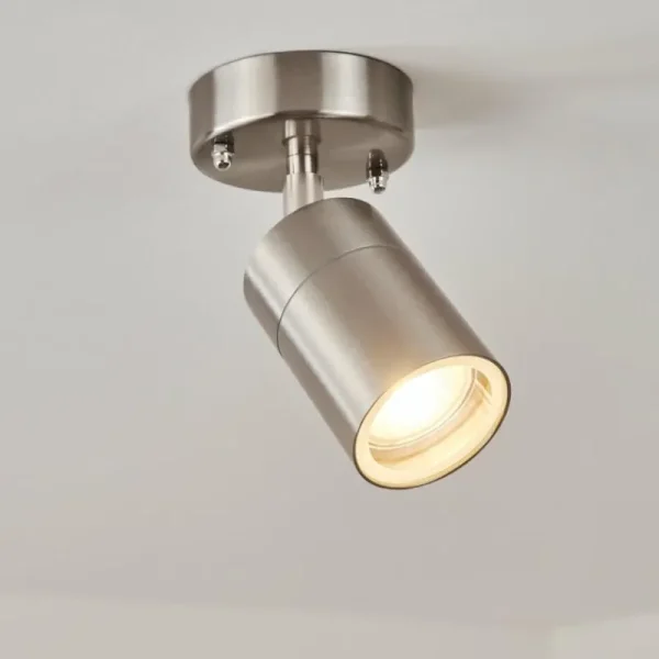 hofstein plafonnier extérieur Corneda Acier inoxydable, 1 lumière* Lampes En Verre