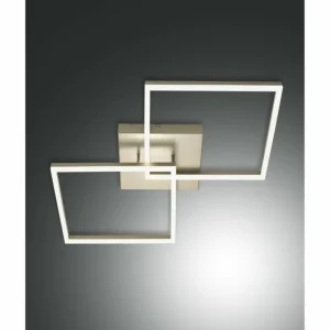 Luminaires Fabas Luce Plafonnier Fabas Luce Bard LED Or, 1 lumière* Lampes En Verre