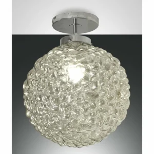 Luminaires Fabas Luce Plafonnier Fabas Luce Ego Chrome, 1 lumière* Lampes En Verre