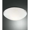 Luminaires Fabas Luce Plafonnier Fabas Luce FOX Nickel mat, 3 lumières* Lampes En Verre