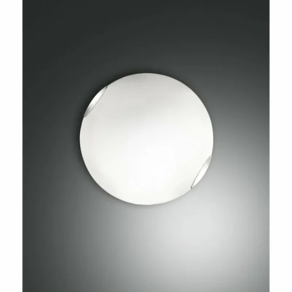 Luminaires Fabas Luce Plafonnier Fabas Luce Fox LED Blanc, 1 lumière* Lampes En Verre