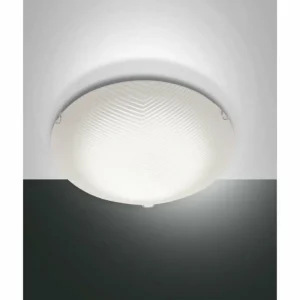 Luminaires Fabas Luce Plafonnier Fabas Luce Gera LED Blanc, 1 lumière* Lampes En Verre