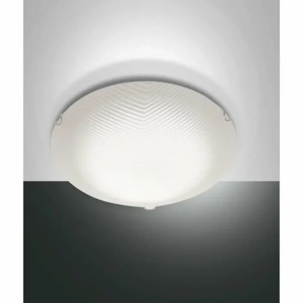 Luminaires Fabas Luce Plafonnier Fabas Luce Gera LED Blanc, 1 lumière* Lampes En Verre