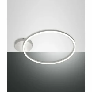 Luminaires Fabas Luce Plafonnier Fabas Luce Giotto LED Blanc, 1 lumière* Lampes En Verre