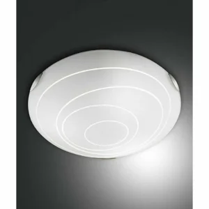 Luminaires Fabas Luce Plafonnier Fabas Luce KENT Nickel mat, 3 lumières* Lampes En Verre
