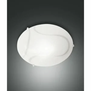 Luminaires Fabas Luce Plafonnier Fabas Luce Magma Blanc, 1 lumière* Lampes En Verre