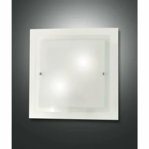 Luminaires Fabas Luce Plafonnier Fabas Luce Naxar Blanc, 2 lumières* Lampes En Verre