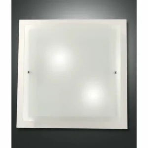 Luminaires Fabas Luce Plafonnier Fabas Luce Naxar Blanc, 2 lumières* Lampes En Verre