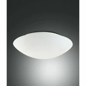 Luminaires Fabas Luce Plafonnier Fabas Luce PANDORA Blanc, 2 lumières* Lampes En Verre
