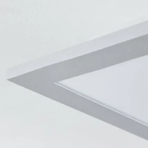 hofstein Plafonnier Farc LED Argenté, 1 lumière, Télécommandes* Lampes Modernes