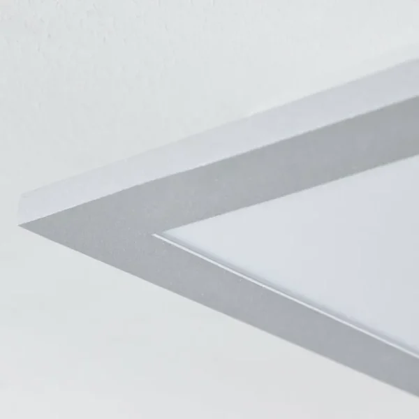 hofstein Plafonnier Farc LED Argenté, 1 lumière, Télécommandes* Lampes Modernes
